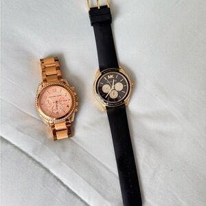 Michael Kors Gold and Black Watches